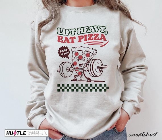 Sollevare Pesante Mangiare Pizza Magliette da Allenamento