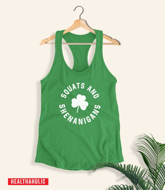 Shenanigan St. Patrick's Day Womens Weightlifter Workout Tank Top Shenanigan St. Patrick's Day Womens Weightlifter Workout Tank Top