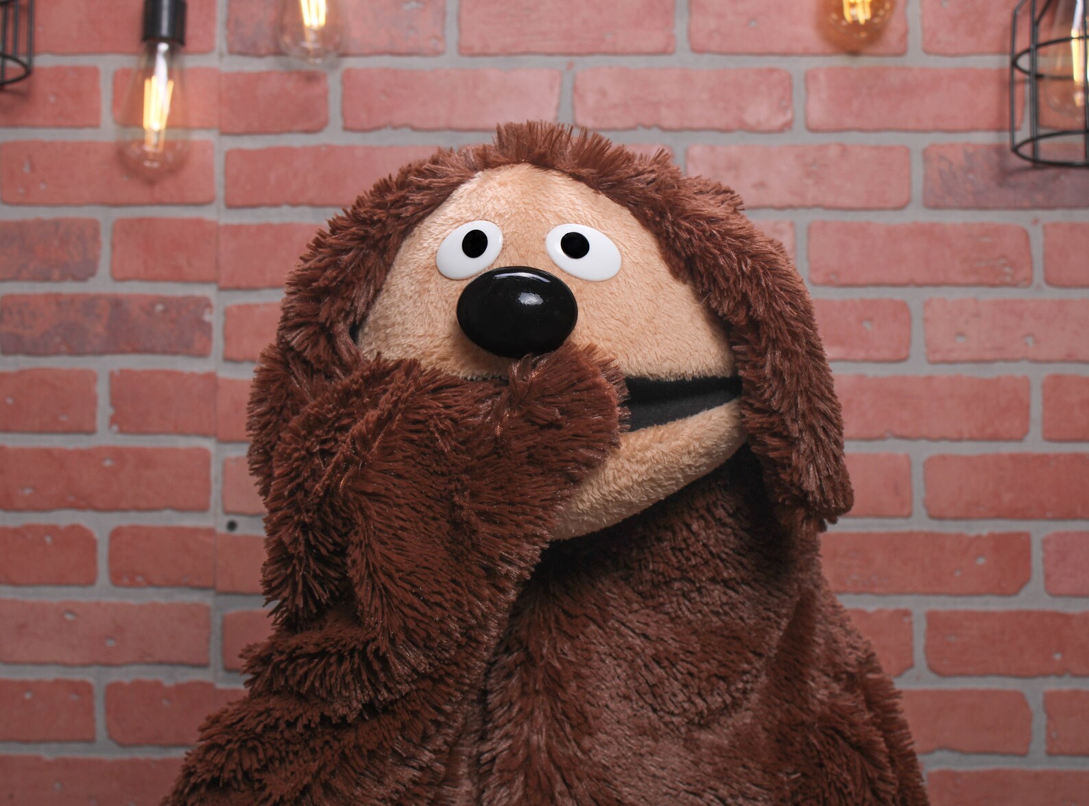 GERNURTEE Rowlf The Dog Muppets Men's Black T-Shirt – Short Sleeve, 100% Cotton