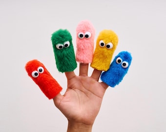 Thumbpet Finger Puppet set of 5 | Monster Finger Puppet | Muppet Puppet