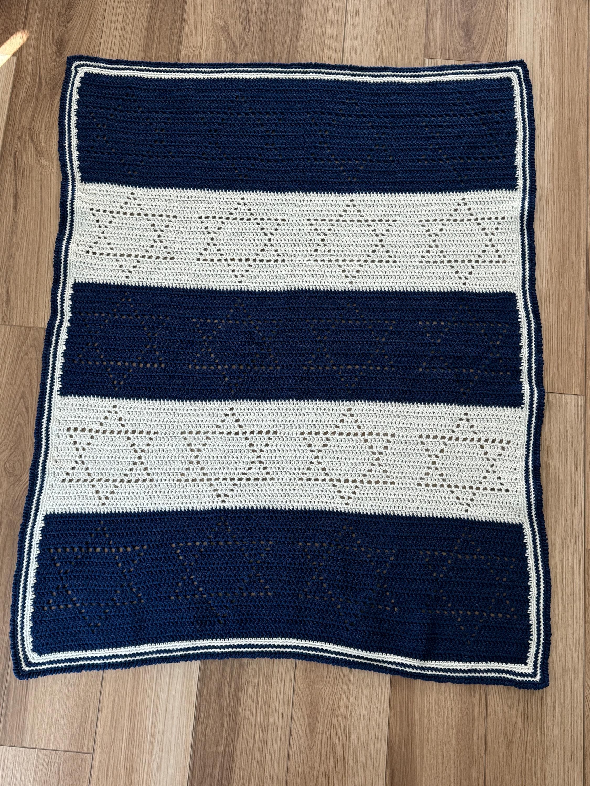 Jewish Filet Crochet Pattern Filet Star of David Crochet Blanket Pattern, Jewish Blanket Pattern - Etsy