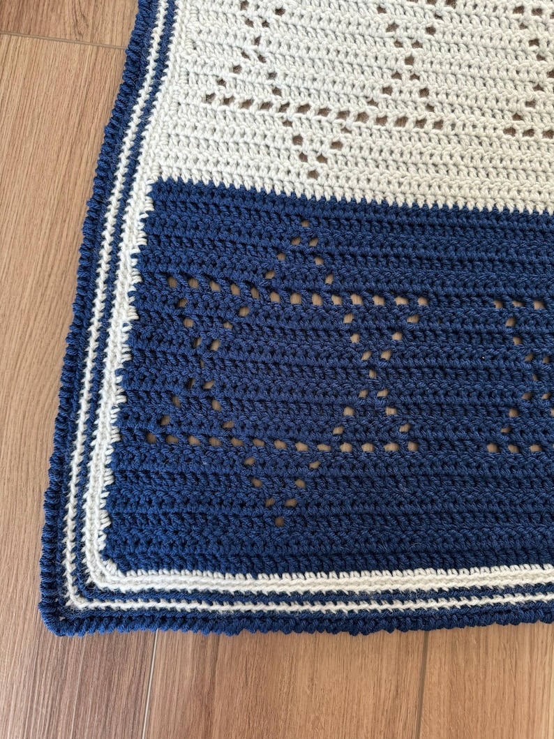 Jewish Filet Crochet Pattern Filet Star of David Crochet Blanket Pattern, Jewish Blanket Pattern - Etsy