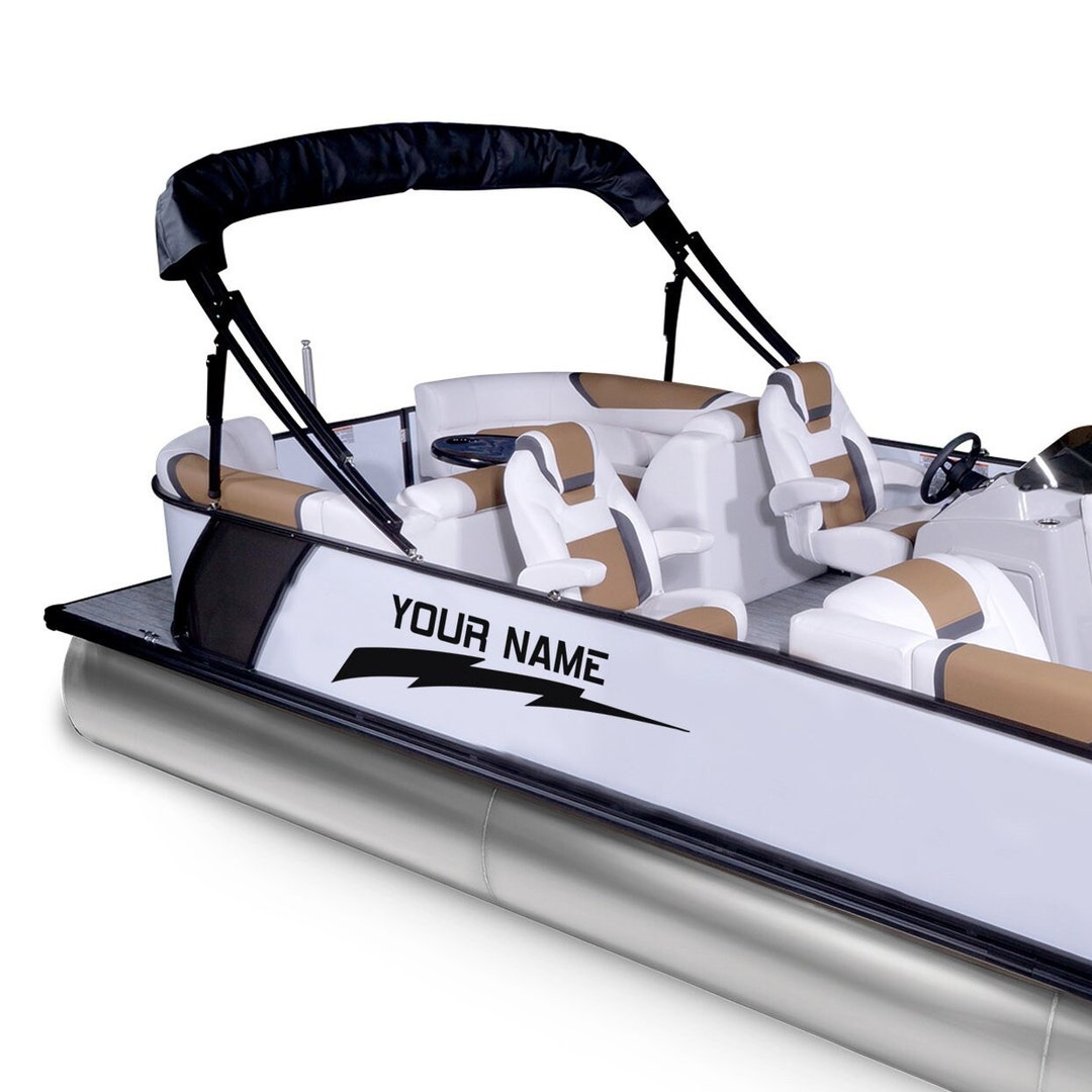 Thunder Boat Decal Custom Name Compatible With Pontoon Boat ...