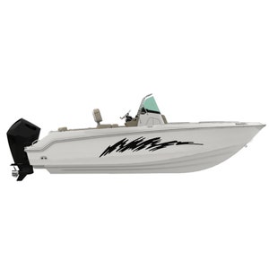 Boston Whaler 230 Outrage Boat Decals: Brush Graphic Sport Stripes