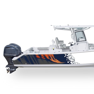 Boat wrap Decal Compatible with Center Console Boat Sticker Marine Wrap Boat graphic