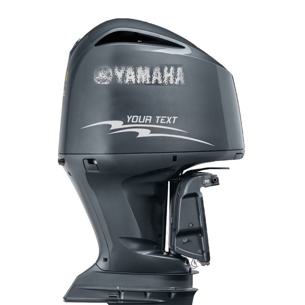 Nom personnalisé Décalcomanies de moteur de bateau Compatible avec le moteur hors-bord Yamaha Rayures Autocollant Lettrage du moteur marin