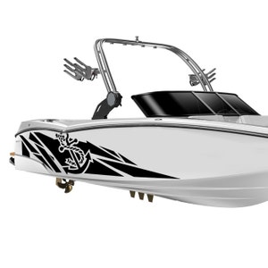 Anchor graphic Boat Sticker Compatible with Tow Sports Boat marine decals geometric pattern