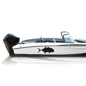 Giant Trevally Graphic Boat Aufkleber, kompatibel mit Bass Boat Sport Fishing GT Stripes Aufkleber