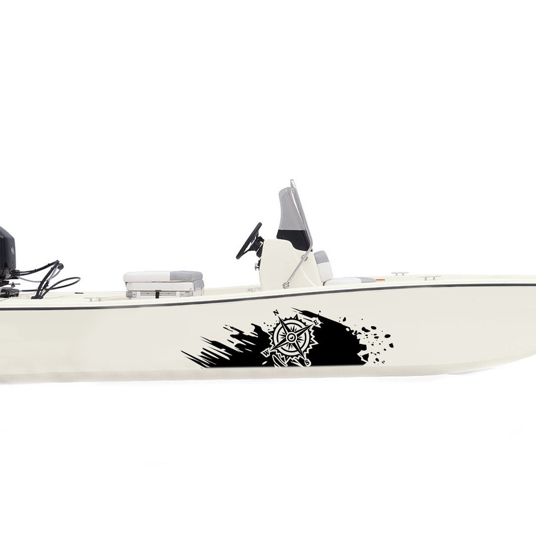 Boat Sticker Navigation Compass Graphic Decals Compatible With Skiff ...