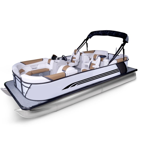 Set Decals Boat Compatible with Pontoon Boat Sport Treble Stripes Sticker Racing Speed Water Sports