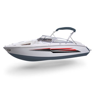 Kit d&#39;autocollants pour bateau compatible avec les bateaux Bowrider, rayures fléchées, autocollants sportifs graphiques speed ride