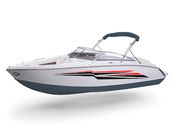 Kit de calcomanías para barcos compatible con Bowrider Boat Arrow Stripes Sports Decals Graphic Speed Ride