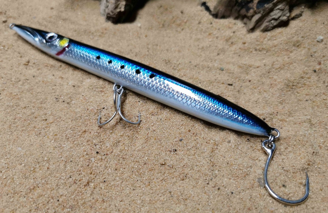 KZ BR200 Blue Sardine Handmade Lure Pencil Bait 35g 20cm for Etsy