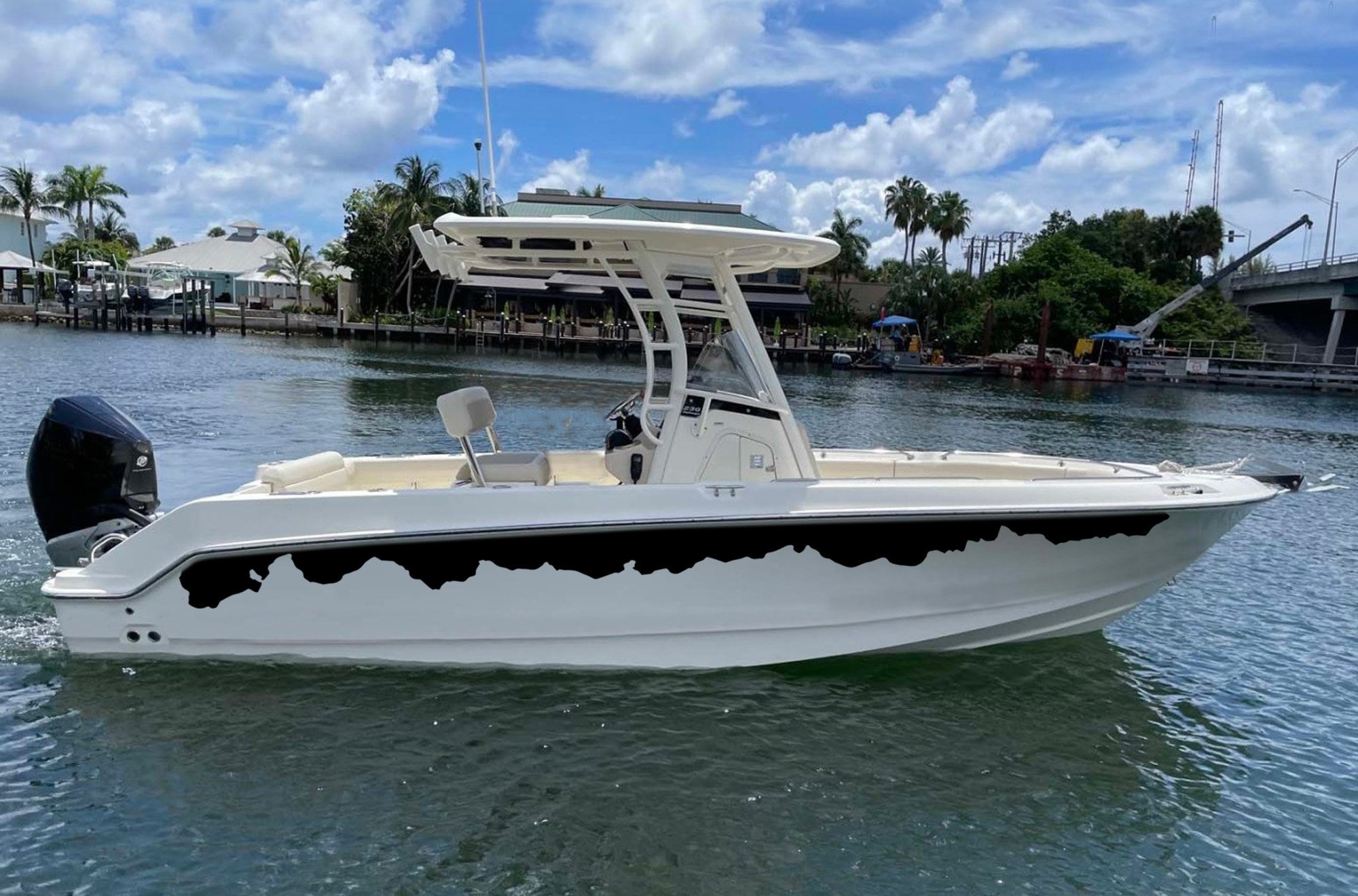 Adesivo Decalcomania Vinile Boston Whaler 13 Sport - Blu