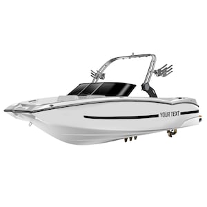 Boat Stripes Marine Registration Number Decal Compatible with Tow Sports Boat Sticker Unique Vinyl Name Lettering Sailboat catamaran
