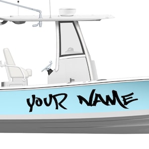 Boat Name Decal Compatible with Regulator Boat Registration Number custom Sticker Vinyl