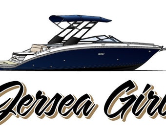 Adesivo Emblema Ovali Sea Ray - Logo Per Scafo - Adesivo Personalizzato - Foto 1