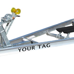 Instagram tag Sticker Boat Trailer Decals , boat name vinyl , aluminum trailer custom decal heavy duty load
