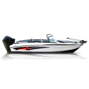 Graphic Boat Decals Compatible with Bass Boat Lake Sport Stripes Sticker large mouth