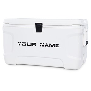 Boat Name Decals Compatible with Cool Box Marine or Tackle box Sport Fishing Stripes Sticker decals boat accessories graphics