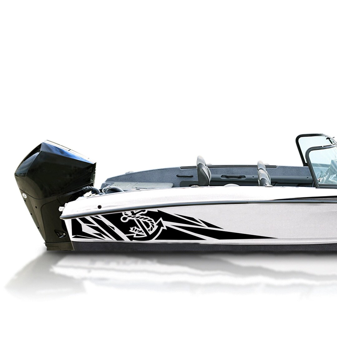 Anchor Graphic Boat Sticker Compatible With Bass Boat Marine Decals