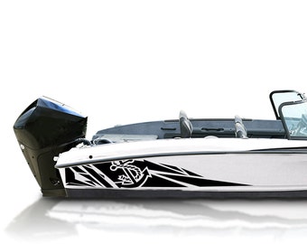 Anker Grafik Boot Aufkleber Kompatibel mit Bass Boat Marine Decals geometrisches Muster