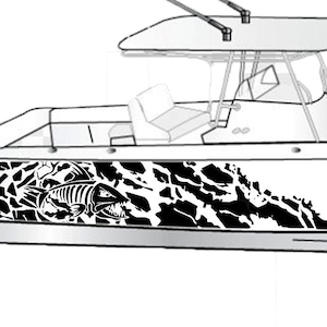 Nightmare Graphic Boat Decals Compatible with Everglades Boat decal Sticker scull nightmare