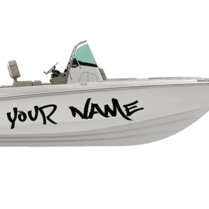 Boat Name Decal Compatible with Boston Whaler Boat Registration Number custom Sticker Vinyl
