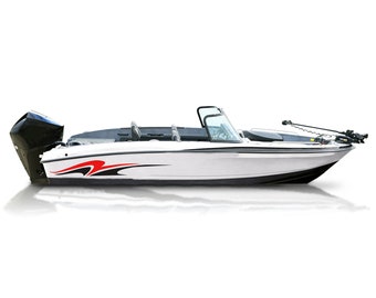Boat Sticker Compatible with Bass Boat Fishing wavy Stripes wave Decal Vinyl kit Lake