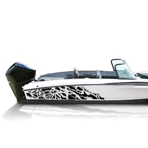 Pirate Scull Set Of Boat Decals Compatible with Bass Boat lake fishing Sticker pirate skeleton