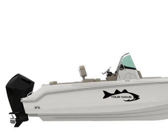 Striped Bass Registration Number Boat Decal Compatible with Boston Whaler 230 Outrage Boat Sticker Vinyl Name Marine