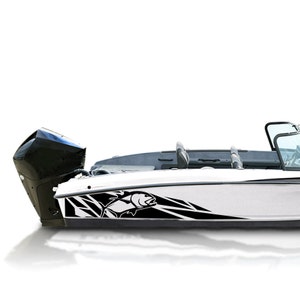 Riesen Trevally Grafik Boot Decals Kompatibel mit Bass Boot Sport Angeln GT geometrisches Muster