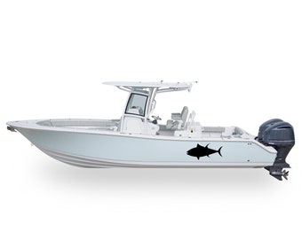Boot Sticker Kompatibel mit Mittelkonsole Boot Tuna Angeln Decals Gelbfin Blaufin Ozean