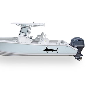Sailfish Boat Sticker Decals Compatible with Center Console Boat Marlin Fishing Sport Stripes Trolling