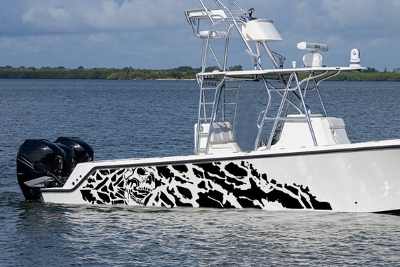 Nightmare Graphic Boat Decals Compatible With Seavee Boat Decal Sticker  Scull Nightmare 