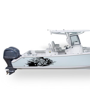 Anchor Boat Sticker graphic Compatible with Center Console Boat marine decals splash