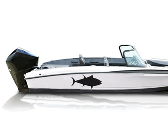 Boat Sticker Compatible with Bass Boat Tuna Fishing Decals Yellowfin Bluefin ocean