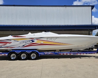 Baja 36 Outlaw SST Boat Graphic Decals: Bowrider Sport Wrap