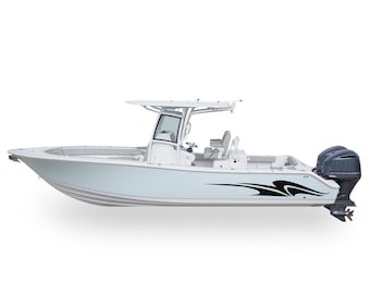 Boot Aufkleber Kompatibel mit Mittelkonsole Boot Angeln wellen wellen Wellen Wellen Aufkleber Vinyl Kit