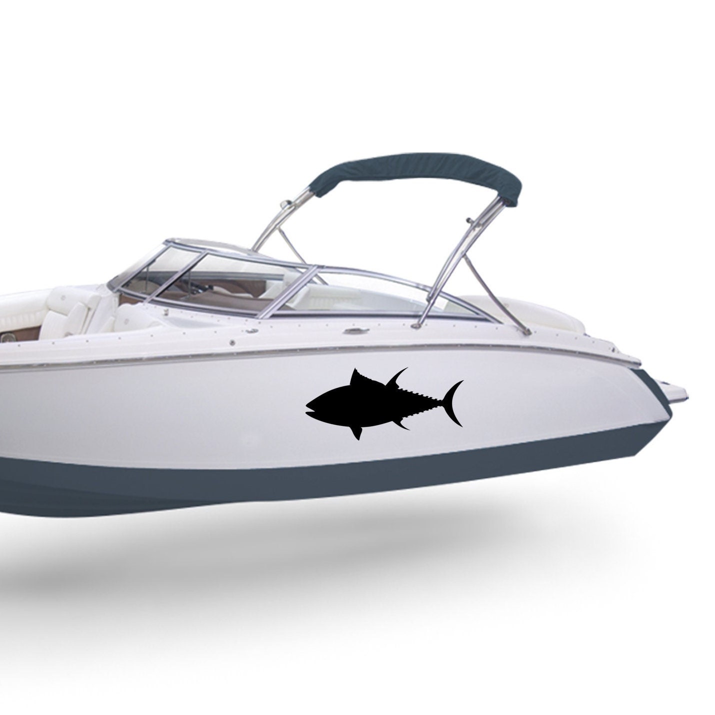 2 PURSUIT Boat CHROME Vinyl Decals LARGE L@@K! Sticker Ski