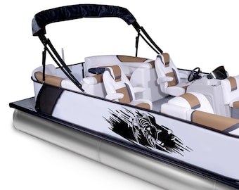 fish scull Graphic Boat Decals Compatible with Pontoon Boat Sticker fish skeleton Splash marine vinyl