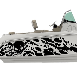 Pair 24" Boston Whaler Compatible Replacement Decals *Black* Vinyl Stickers Boat Outboard Motor Set Of 2