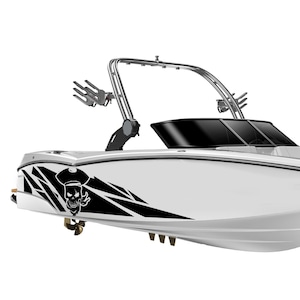 Pirate scull Graphic pattern Boat Decals Compatible with Tow Sports Boat Sticker skeleton geometric decal