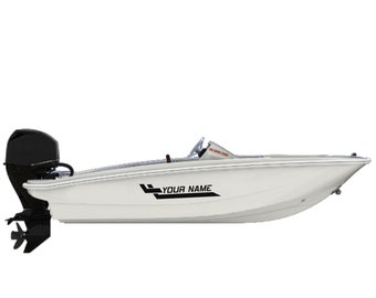 Racing Boat Aufkleber Kompatibel mit Boston Whaler 160 Super Sport Boat marine aufkleber seitenaufkleber name