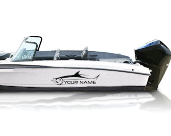 Boat Registration Number Decal Compatible with Bass Boat Sticker Unique Vinyl custom Name marine Lettering