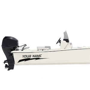 Thunder Boat Decal custom name Compatible with Skiff Boat Registration Number lighting Sticker Lettering Vinyl Replacement marine sticker