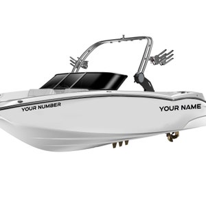 Boat Marine Registration Number Decal Compatible with Tow Sports Boat Sticker Unique Vinyl Name Lettering Sailboat catamaran