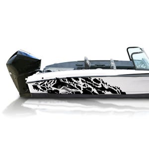 Tracker Boats Vinyl Decal Stickers - 2 Pack, 12 Inch Long, For Truck Window Or Boat (Black)