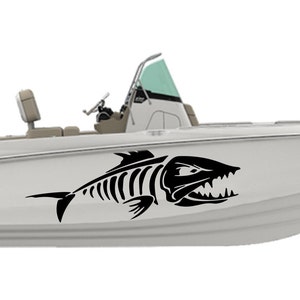 Fish Scull Graphic Boat Decals Compatible with Boston whaler Boat scull Sticker decal