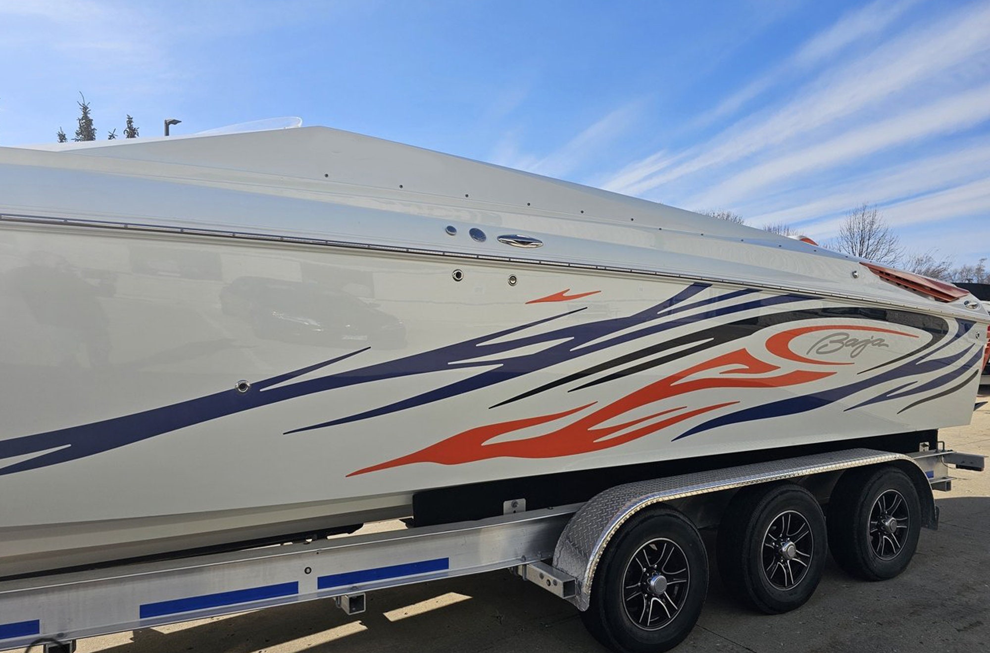 BAJA Boat Decals, 42 X 7 Inches, Oracal Marine Vinyl, Custom Sizes Available
